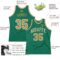 Custom Kelly Green Old Gold-White Authentic Throwback Basketball Jersey
