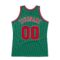 Custom Kelly Green Red-Black Authentic Throwback Basketball Jersey