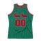 Custom Kelly Green Red-Black Authentic Throwback Basketball Jersey