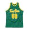Custom Kelly Green Gold-White Authentic Throwback Basketball Jersey