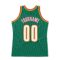 Custom Kelly Green White-Gold Authentic Throwback Basketball Jersey