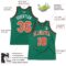Custom Kelly Green Orange-White Authentic Throwback Basketball Jersey