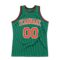 Custom Kelly Green Orange-White Authentic Throwback Basketball Jersey