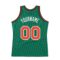 Custom Kelly Green Orange-White Authentic Throwback Basketball Jersey