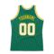 Custom Kelly Green White-Gold Authentic Throwback Basketball Jersey