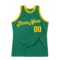 Custom Kelly Green Gold Authentic Throwback Basketball Jersey