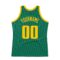 Custom Kelly Green Gold Authentic Throwback Basketball Jersey