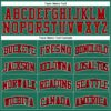 Custom Kelly Green Red Pinstripe Red-Black Authentic Basketball Jersey