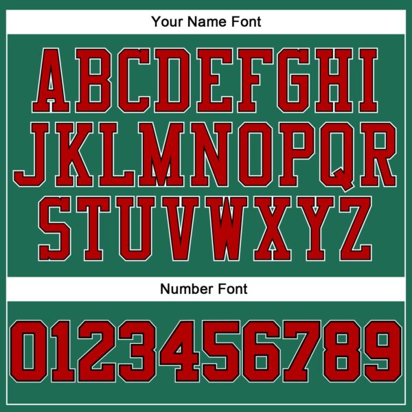 Custom Kelly Green Red Pinstripe Red-Black Authentic Basketball Jersey