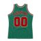 Custom Kelly Green Red Pinstripe Red-Black Authentic Basketball Jersey