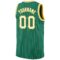 Custom Kelly Green White Pinstripe White-Gold Authentic Basketball Jersey