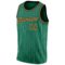 Custom Kelly Green White Pinstripe Old Gold-Black Authentic Basketball Jersey