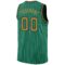 Custom Kelly Green White Pinstripe Old Gold-Black Authentic Basketball Jersey