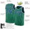 Custom Kelly Green White Pinstripe Royal-White Authentic Basketball Jersey