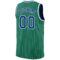 Custom Kelly Green White Pinstripe Royal-White Authentic Basketball Jersey