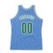 Custom Light Blue Kelly Green-White Authentic Throwback Basketball Jersey