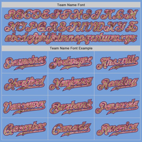 Custom Light Blue Camo-Pink Authentic Throwback Basketball Jersey