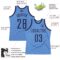 Custom Light Blue Navy Authentic Throwback Basketball Jersey