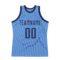 Custom Light Blue Navy Authentic Throwback Basketball Jersey