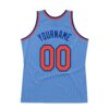Custom Light Blue Orange-Royal Authentic Throwback Basketball Jersey
