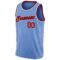 Custom Light Blue Red Pinstripe Red-Black Authentic Basketball Jersey