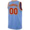 Custom Light Blue Red Pinstripe Red-Gold Authentic Basketball Jersey