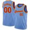 Custom Light Blue Red Pinstripe Red-Gold Authentic Basketball Jersey