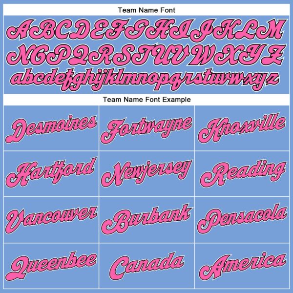 Custom Light Blue White Pinstripe Pink-Black Authentic Basketball Jersey