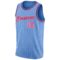 Custom Light Blue White Pinstripe Pink-Black Authentic Basketball Jersey