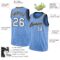 Custom Light Blue White Pinstripe White-Old Gold Authentic Basketball Jersey