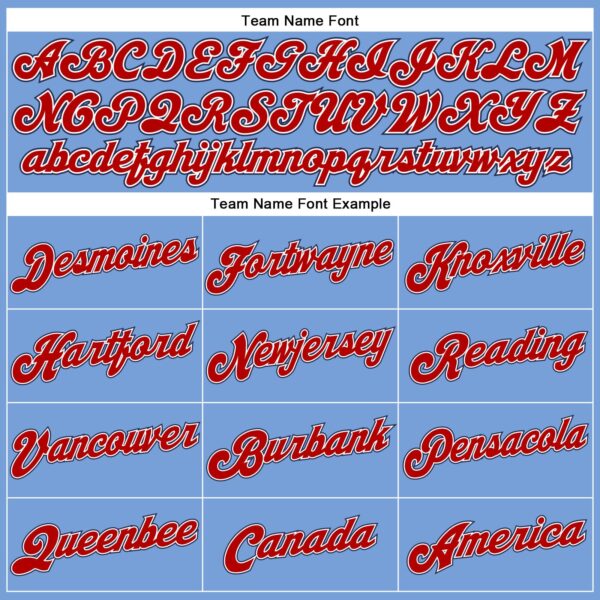 Custom Light Blue White Pinstripe Red-Navy Authentic Basketball Jersey