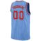 Custom Light Blue White Pinstripe Red-Navy Authentic Basketball Jersey