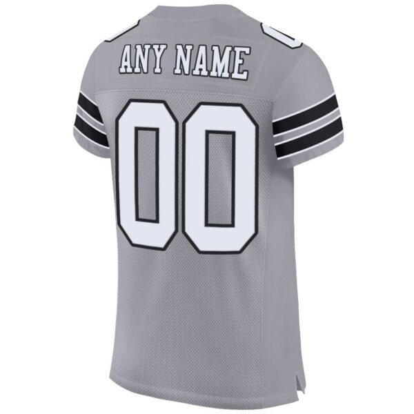 light_gray_0001-3 Custom Light Gray White-Black Mesh Authentic Football Jersey