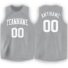Custom Gray White Round Neck Basketball Jersey