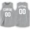 Custom Gray White Round Neck Basketball Jersey