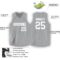 Custom Gray White V-Neck Basketball Jersey