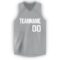 Custom Gray White V-Neck Basketball Jersey