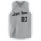 Custom Gray Black V-Neck Basketball Jersey