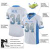 Custom White Powder Blue-Gold Drift Fashion Football Jersey