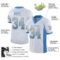 Custom White Powder Blue-Gold Drift Fashion Football Jersey