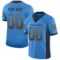 Custom Powder Blue Navy-Gold Drift Fashion Football Jersey