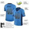 Custom Powder Blue Navy-Gold Drift Fashion Football Jersey