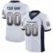 Custom White Navy-Old Gold Drift Fashion Football Jersey