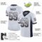 Custom White Navy-Old Gold Drift Fashion Football Jersey