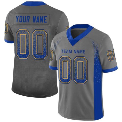 los_an_0099 Custom Gray Royal-Gold Drift Fashion Football Jersey