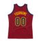 Custom Maroon Navy-Gold Authentic Throwback Basketball Jersey