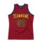Custom Maroon Navy-Gold Authentic Throwback Basketball Jersey