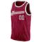 Custom Maroon White Pinstripe Gray-White Authentic Basketball Jersey