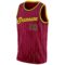 Custom Maroon White Pinstripe Navy-Gold Authentic Basketball Jersey