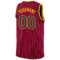 Custom Maroon White Pinstripe Navy-Gold Authentic Basketball Jersey